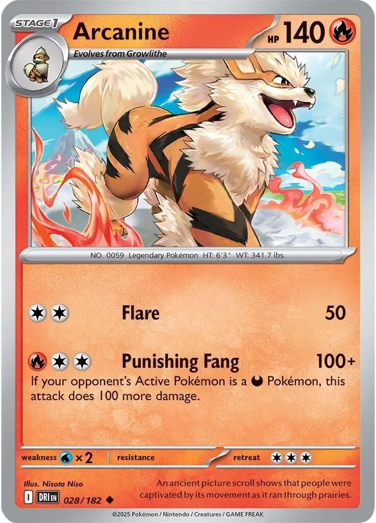 Arcanine (028/182) [Scarlet & Violet: Destined Rivals] 1