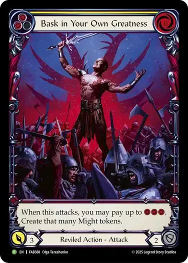 Bask In Your Own Greatness (Yellow) [Fab388] (Promo)  Rainbow Foil 1
