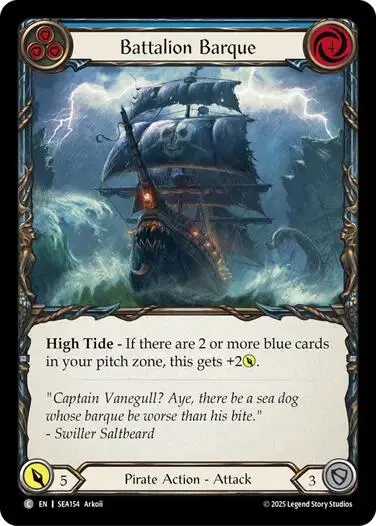 Battalion Barque (Blue) [Sea154] (High Seas)  Rainbow Foil 1