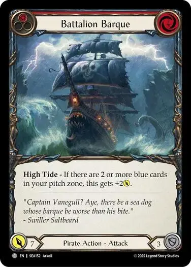 Battalion Barque (Red) [Sea152] (High Seas)  Rainbow Foil 1