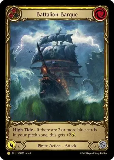 Battalion Barque (Yellow) (Treasure) [Sea153] (High Seas)  Cold Foil 1