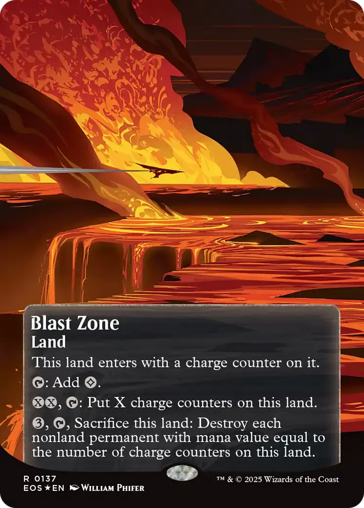 Blast Zone (0137) (Borderless) (Galaxy Foil) [Edge Of Eternities: Stellar Sights] 1