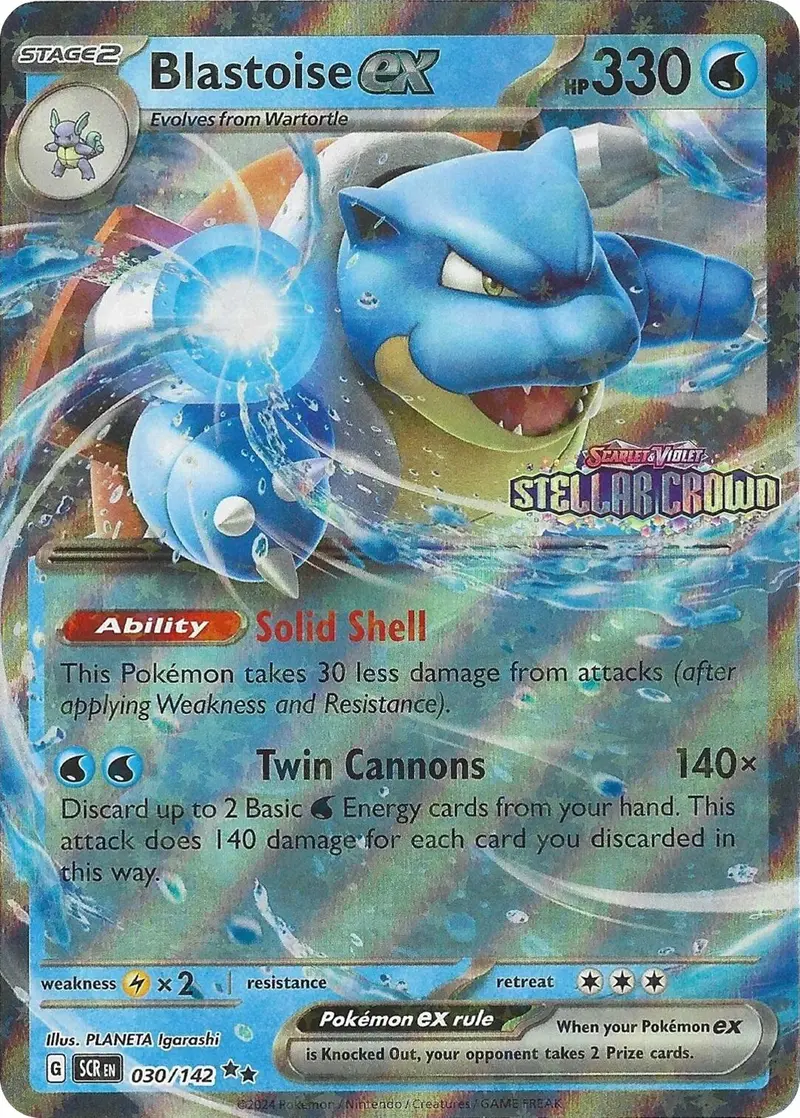 Blastoise Ex (030/142) (Stellar Crown Stamp) [Miscellaneous Cards] 1