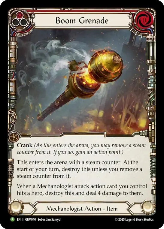 Boom Grenade (Red) [Gem040] (Gem Pack 2)  Cold Foil 1