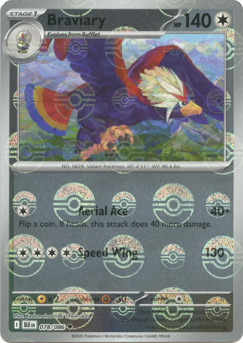 Braviary (078/086) (Poke Ball Pattern) [Scarlet & Violet: Black Bolt] 1