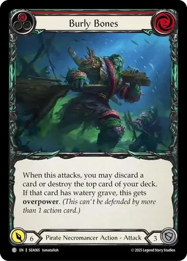 Burly Bones (Red) [Sea065] (High Seas)  Rainbow Foil 1