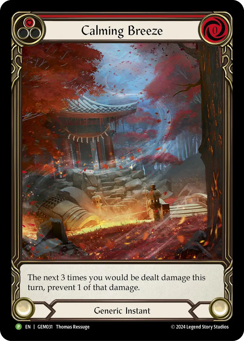 Calming Breeze (Red) [Gem031] (Gem Pack 1)  Rainbow Foil 1