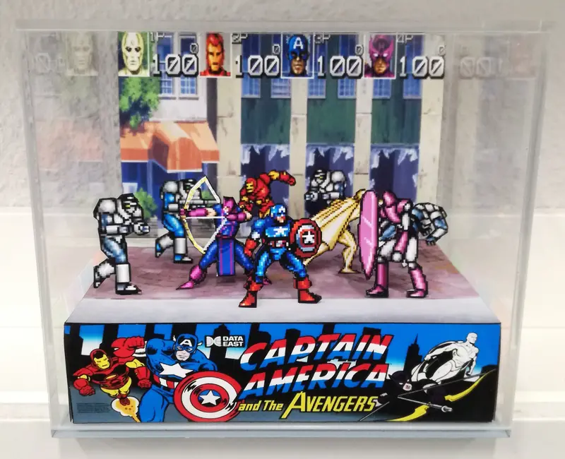 Captain America And The Avengers Arcade Cubic Diorama 1