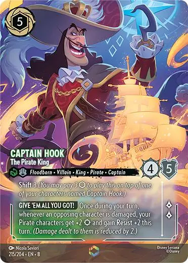 Captain Hook - The Pirate King (Enchanted) (215/204) [Reign Of Jafar] 1