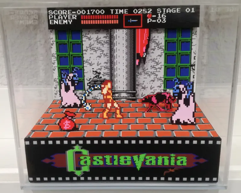 Castlevania Nes Entrance Hall Cubic Diorama 1