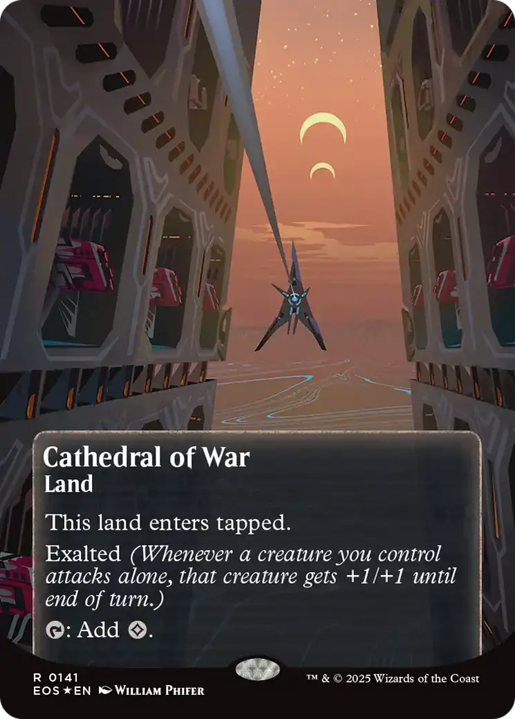 Cathedral Of War (0141) (Borderless) (Galaxy Foil) [Edge Of Eternities: Stellar Sights] 1