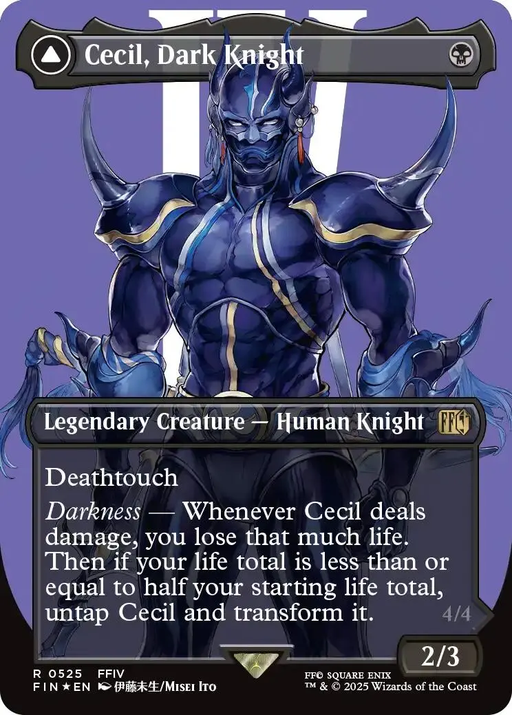 Cecil, Dark Knight // Cecil, Redeemed Paladin (Borderless) (Surge Foil) [Final Fantasy] 1