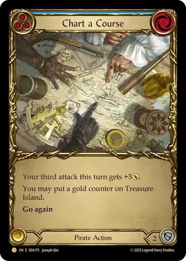 Chart A Course (Blue) (Treasure) [Sea175] (High Seas)  Cold Foil 1