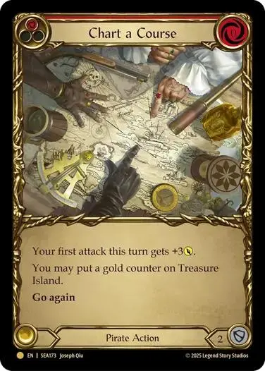 Chart A Course (Red) (Treasure) [Sea173] (High Seas)  Cold Foil 1