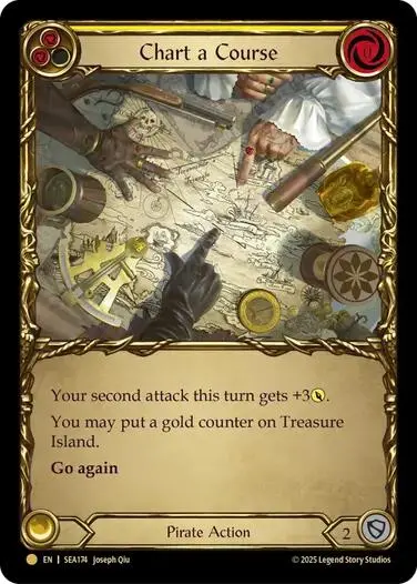 Chart A Course (Yellow) (Treasure) [Sea174] (High Seas)  Cold Foil 1