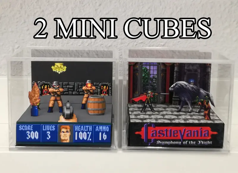 Choose 2 Mini Cubic Dioramas 1