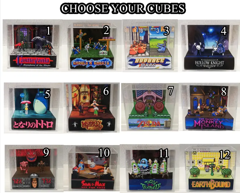 Choose 2 Mini Cubic Dioramas 2