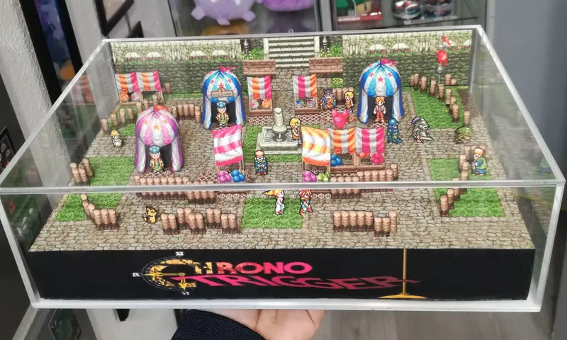 Chrono Trigger Millennial Fair Mega Cube Diorama 1