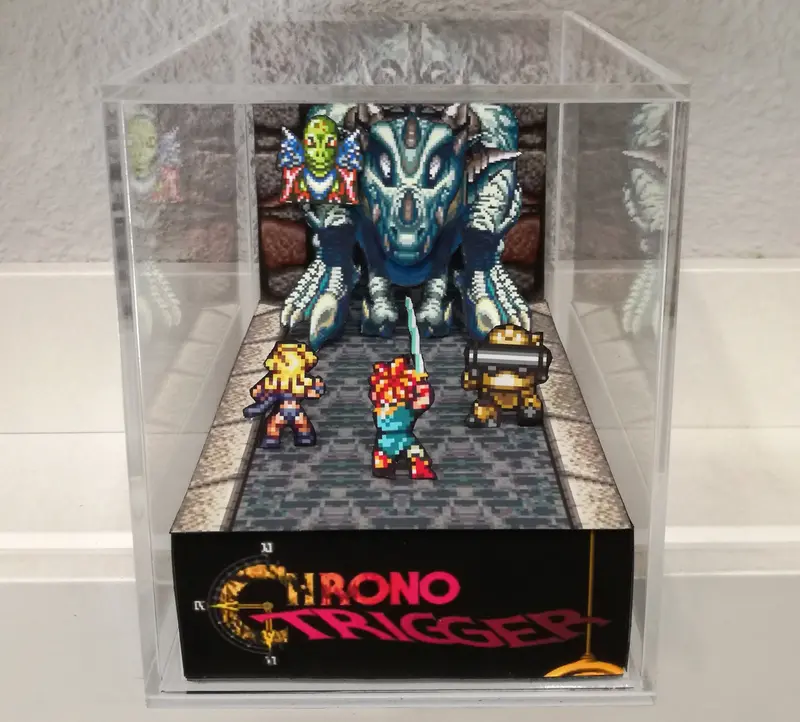 Chrono Trigger Tyranno And Azala Cubic Diorama 1