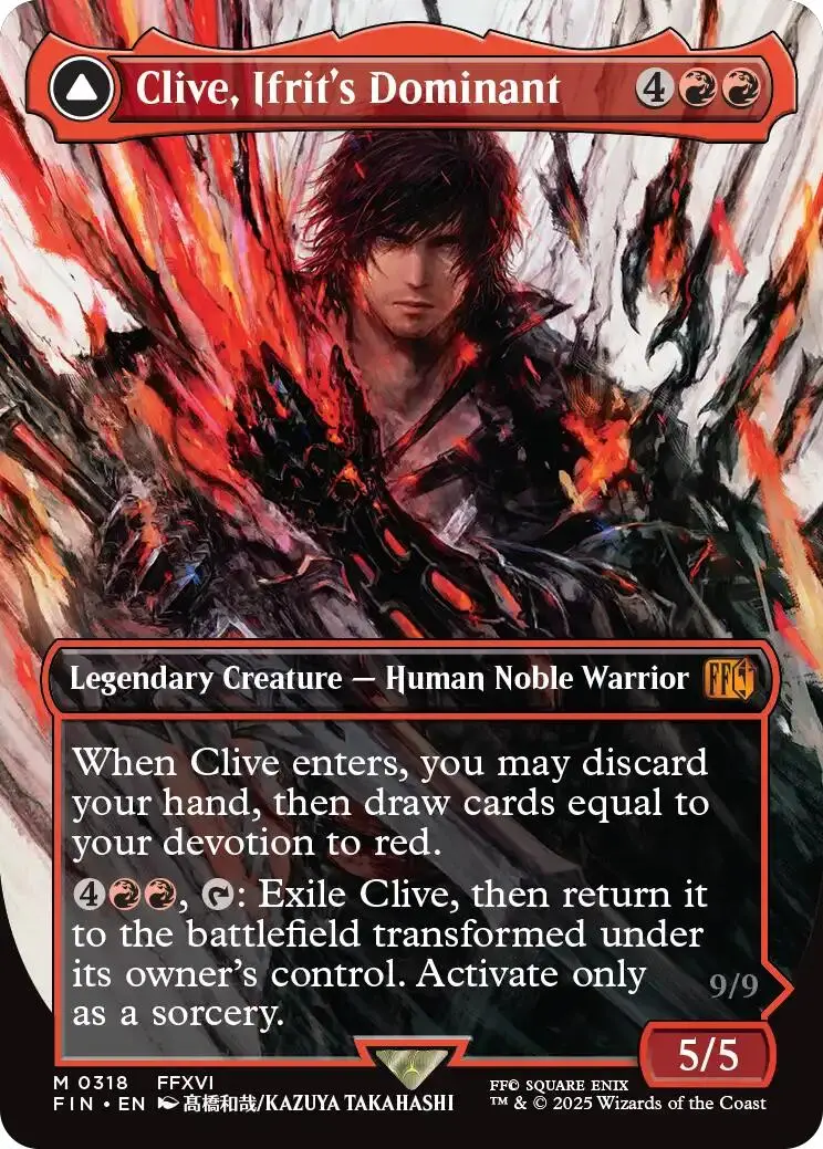 Clive, Ifrit's Dominant // Ifrit, Warden Of Inferno (Borderless) (0318) [Final Fantasy] 1