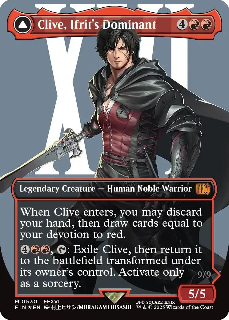 Clive, Ifrit's Dominant // Ifrit, Warden Of Inferno (Borderless) (Surge Foil) [Final Fantasy] 1