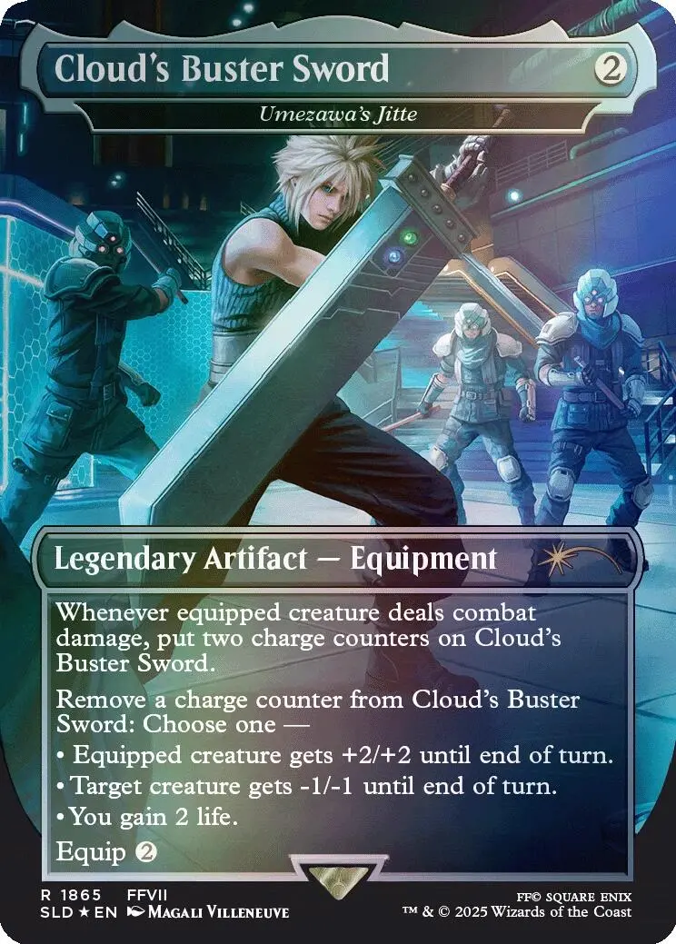 Cloud's Buster Sword - Umezawa's Jitte (Rainbow Foil) [Secret Lair Drop Series] 1