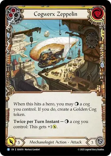 Cogwerx Zeppelin (Yellow) [Sea019] (High Seas)  Rainbow Foil 1