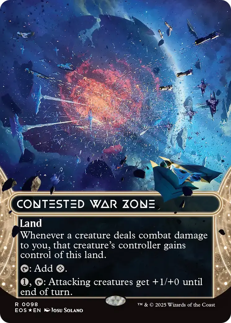 Contested War Zone (0098) (Borderless) (Galaxy Foil) [Edge Of Eternities: Stellar Sights] 1