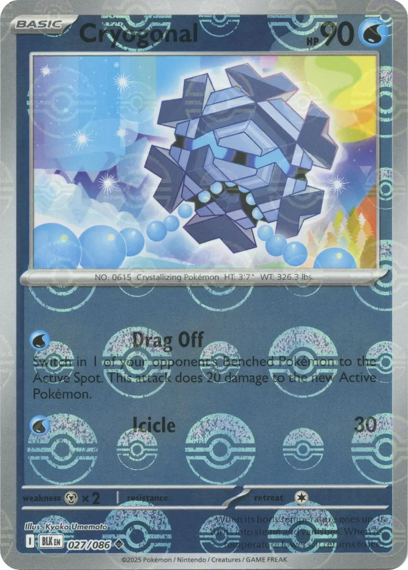 Cryogonal (027/086) (Poke Ball Pattern) [Scarlet & Violet: Black Bolt] 1