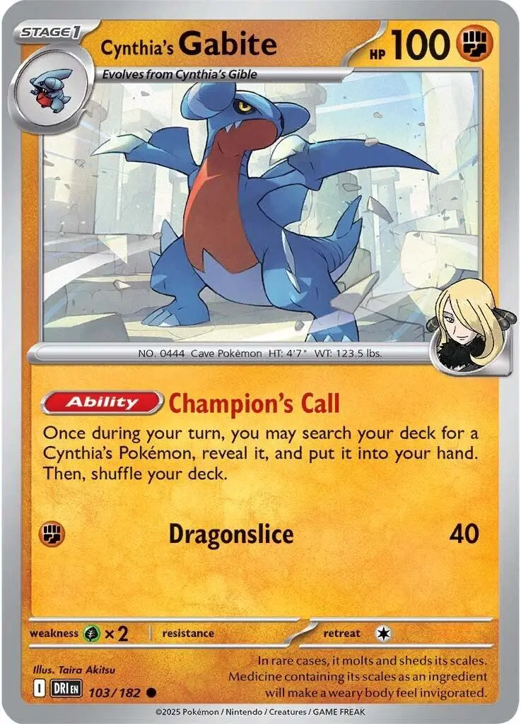 Cynthia's Gabite (103/182) [Scarlet & Violet: Destined Rivals] 1