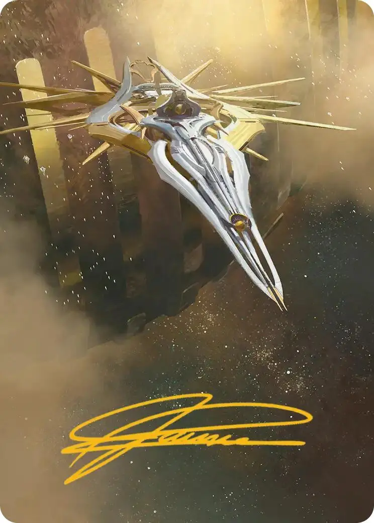 Dawnsire, Sunstar Dreadnought Art Card (Gold-Stamped Signature) [Edge Of Eternities Art Series] 1