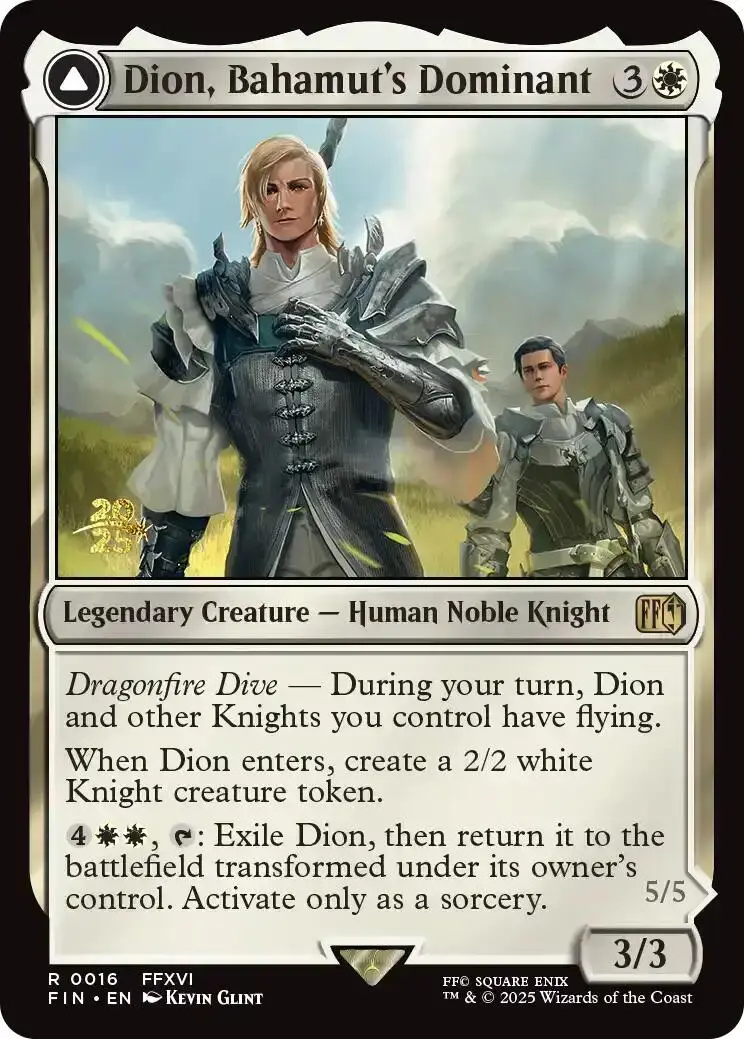 Dion, Bahamut's Dominant // Bahamut, Warden Of Light [Final Fantasy Prerelease Promo] 1