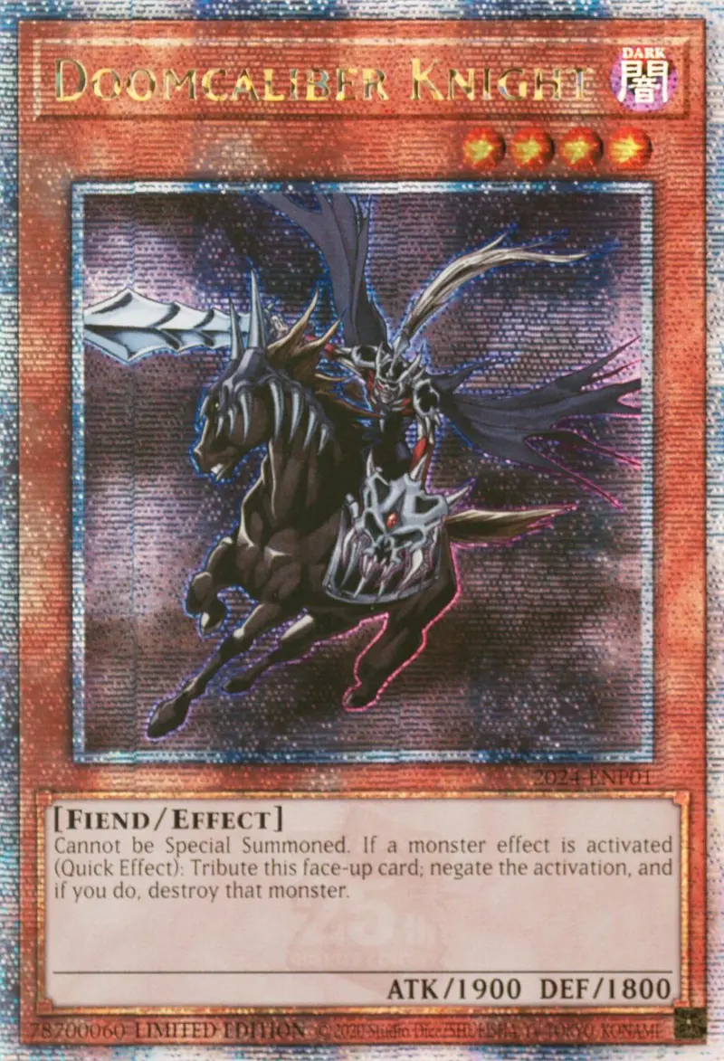 Doomcaliber Knight [2024-Enp01] Quarter Century Secret Rare 1