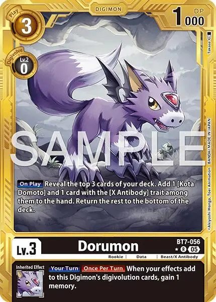 Dorumon [Bt7-056] (Gold Border) [Advanced Booster Digimon Generation] 1