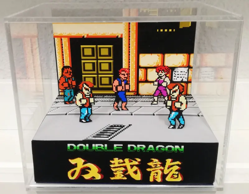 Double Dragon Nes Cubic Diorama 1