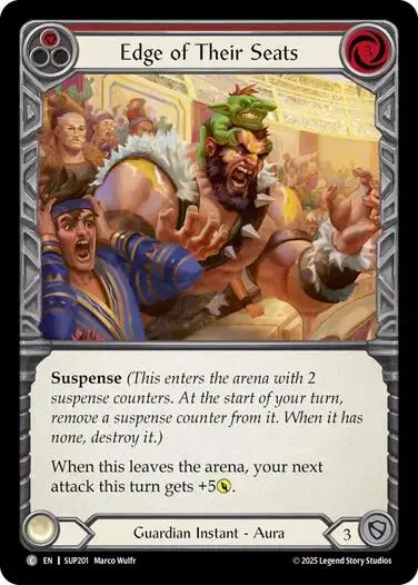Edge Of Their Seats (Red) [Sup201] (Super Slam)  Rainbow Foil 1