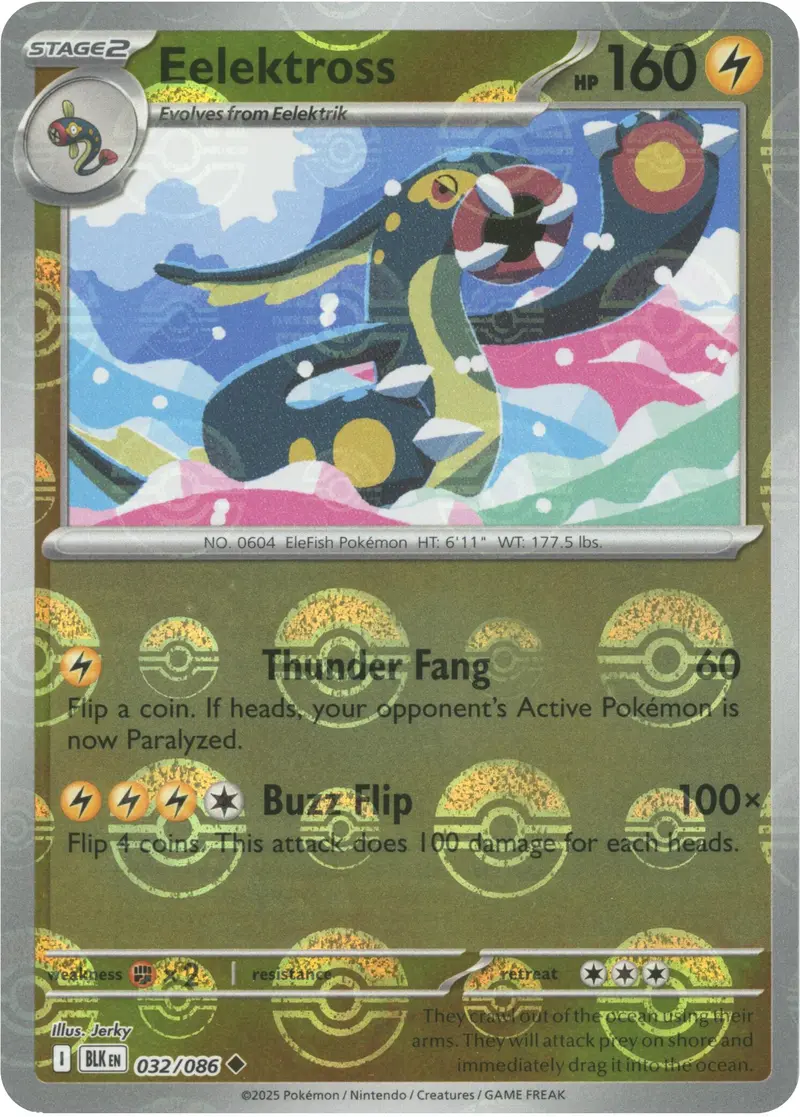 Eelektross (032/086) (Poke Ball Pattern) [Scarlet & Violet: Black Bolt] 1