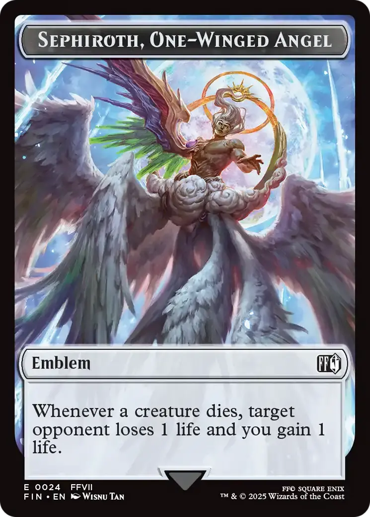 Emblem - Sephiroth, One-Winged Angel // Robot Warrior Double-Sided Token [Final Fantasy Tokens] 1