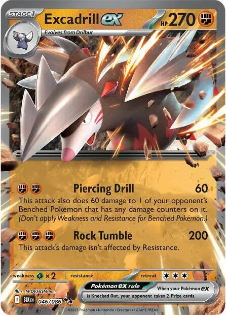 Excadrill Ex (046/086) [Scarlet & Violet: Black Bolt] 1