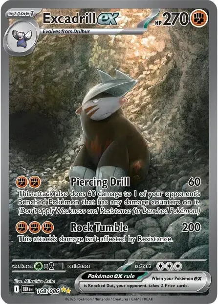 Excadrill Ex (168/086) [Scarlet & Violet: Black Bolt] 1