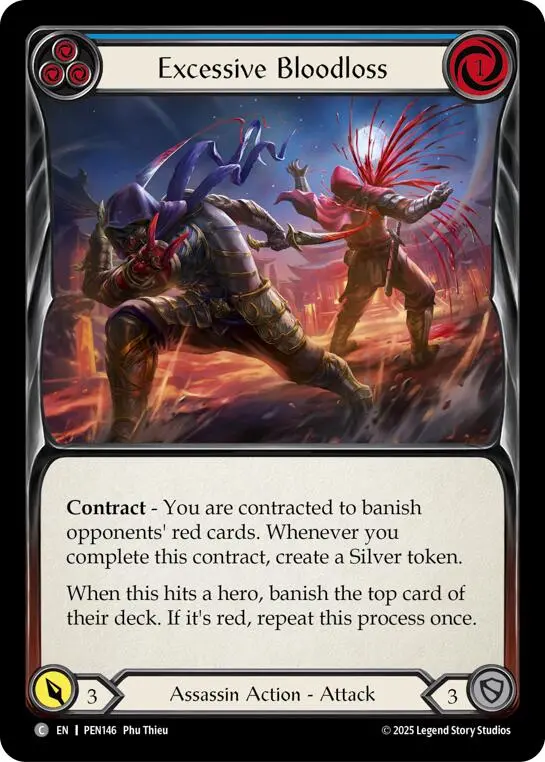 Excessive Bloodloss (Blue) (Rainbow Foil) [Pen146] (Compendium Of Rathe)  Rainbow Foil 1