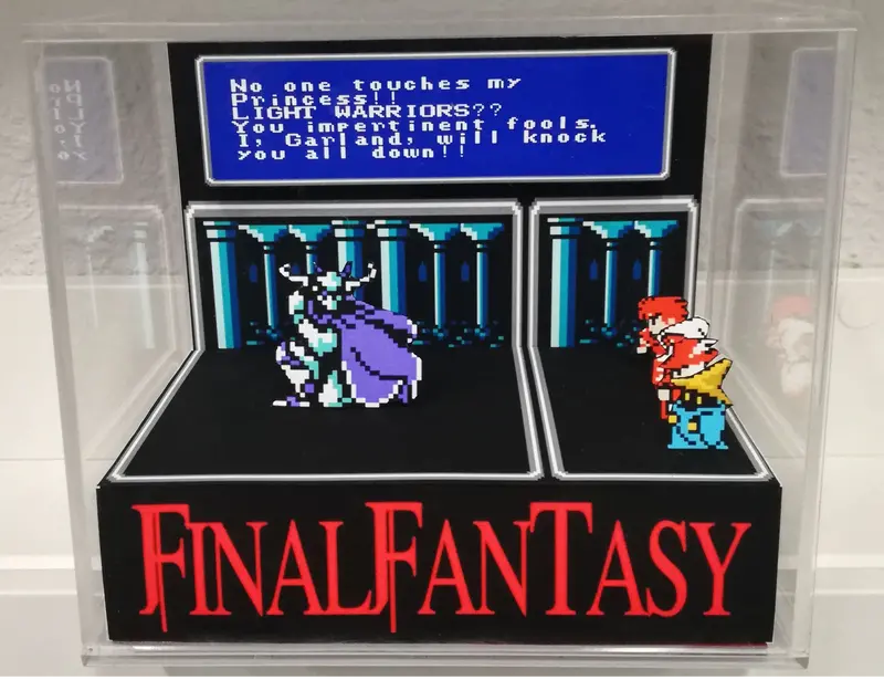 Final Fantasy I Garland Cubic Diorama 1