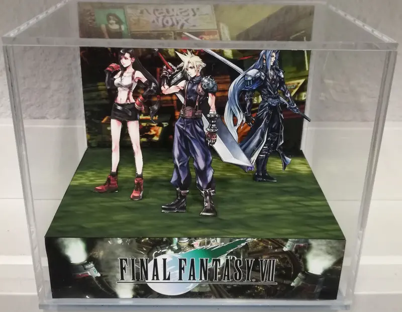 Final Fantasy Vii Characters Cubic Diorama 1