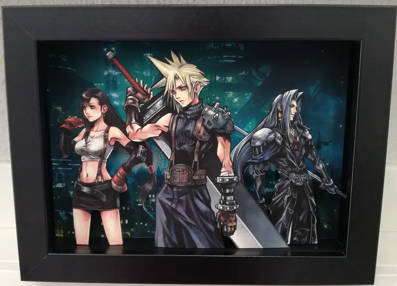 Final Fantasy Vii Cloud, Tifa And Sefirot Diorama 1