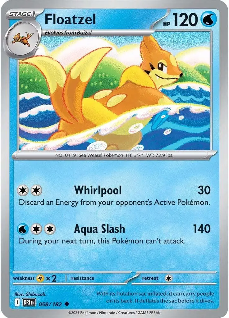 Floatzel (058/182) [Scarlet & Violet: Destined Rivals] 1