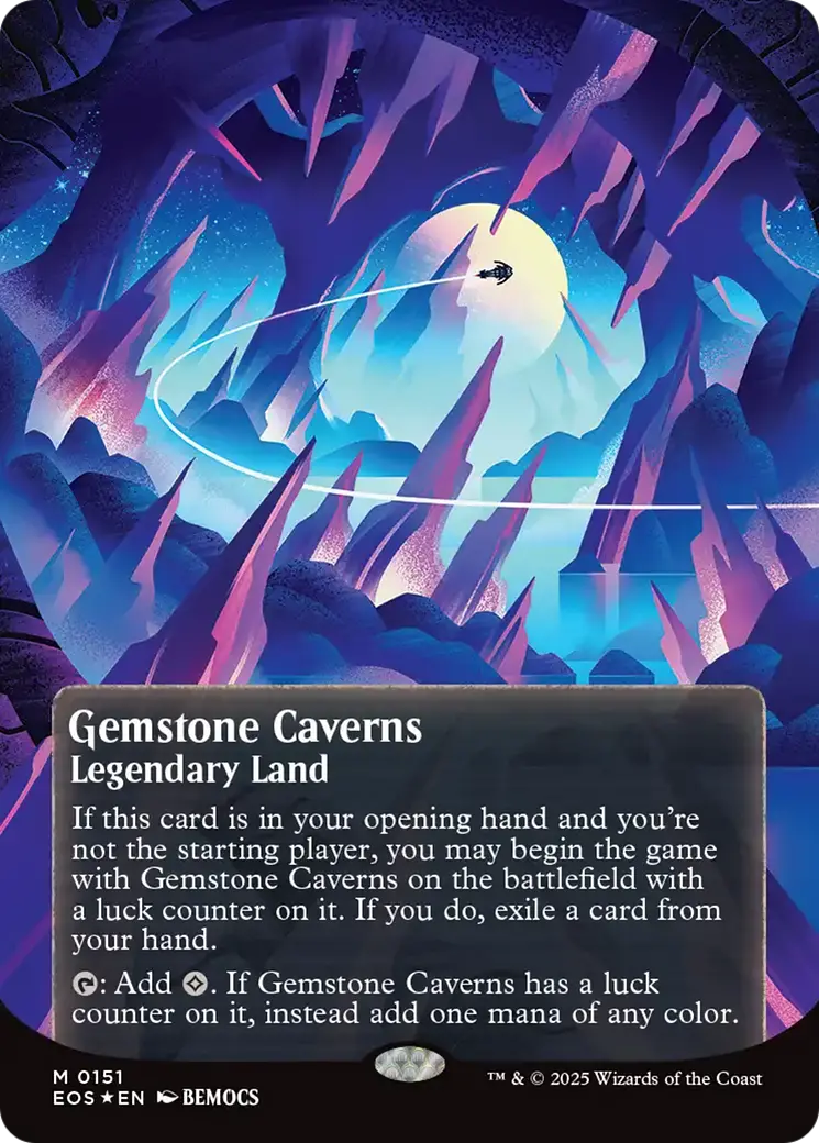 Gemstone Caverns (0151) (Borderless) (Galaxy Foil) [Edge Of Eternities: Stellar Sights] 1
