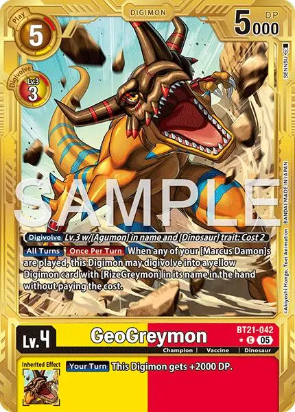 Geogreymon [Bt21-042] (Alternate Art) [Advanced Booster Digimon Generation] 1