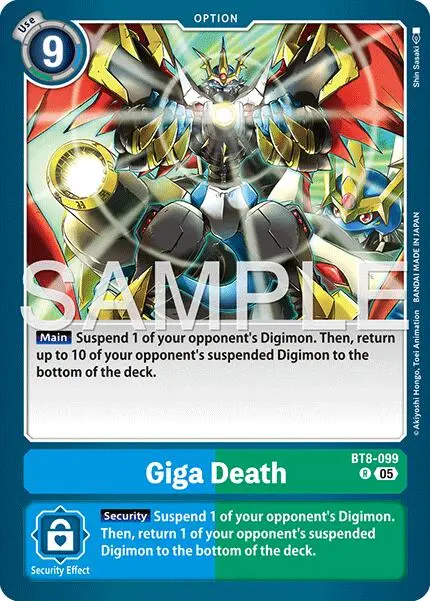 Giga Death [Bt8-099] (Reprint) [Advanced Booster Digimon Generation] 1