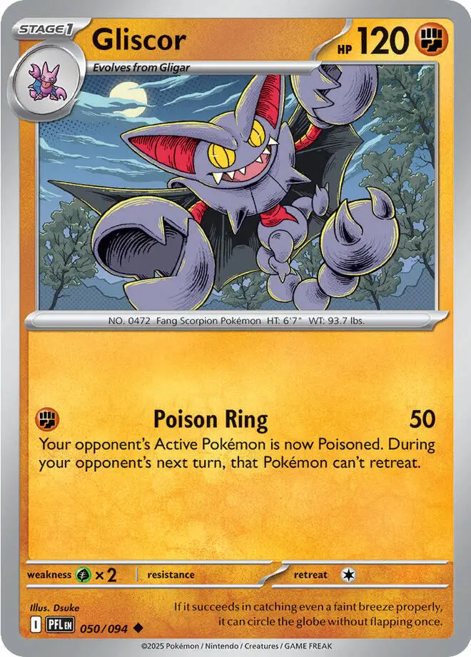 Gliscor (050/094) [Mega Evolution: Phantasmal Flames] 1