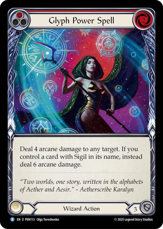 Glyph Power Spell (Red) (Regular) [Pen113] (Compendium Of Rathe) 1